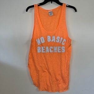 VS Pink “no basic beaches” tank top